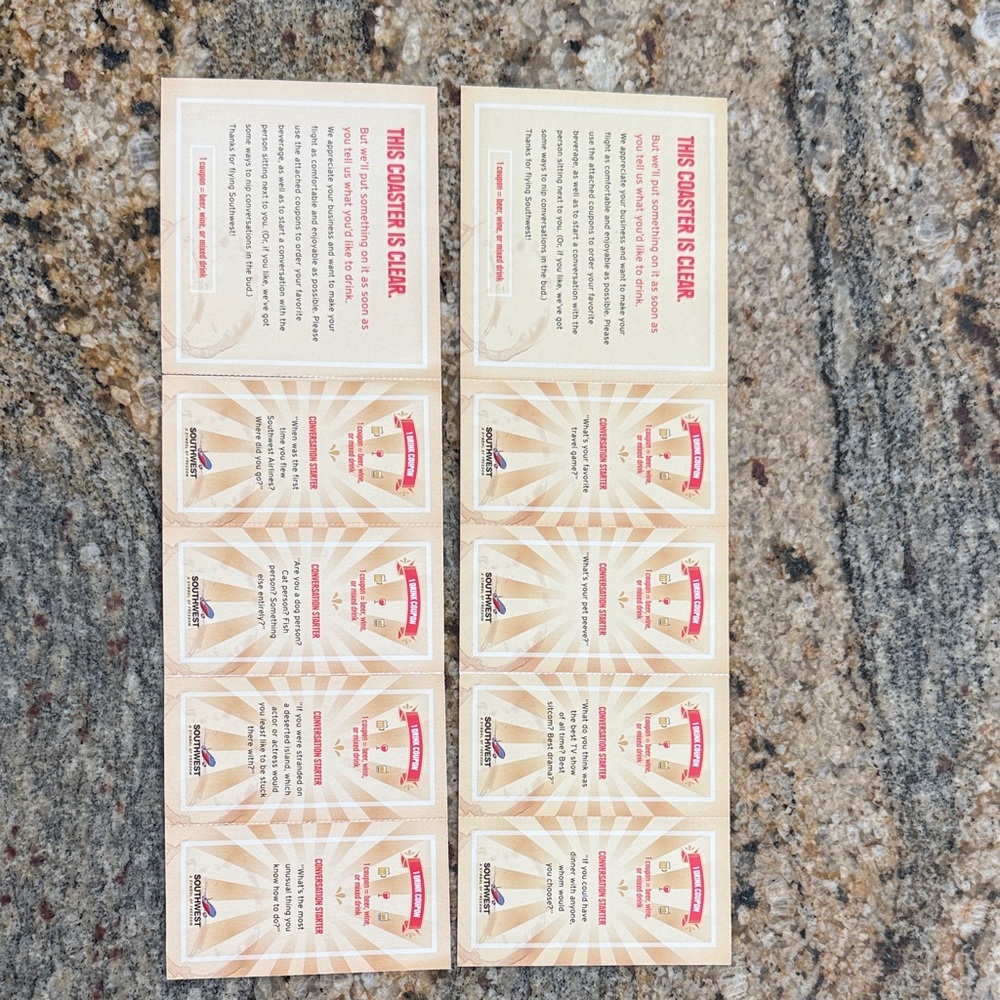 8 Southwest, drink coupons